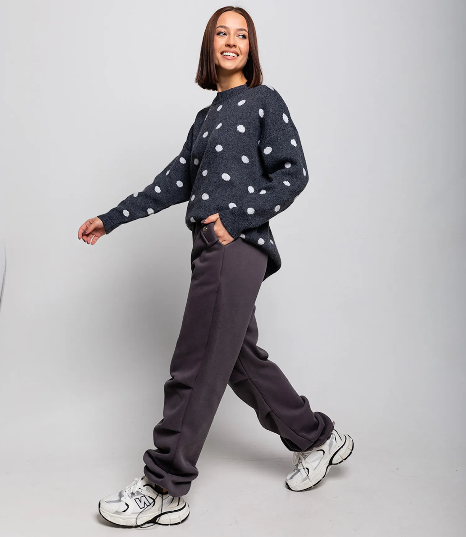 ст. цена1350руб.! Брюки #КТ6202, графит