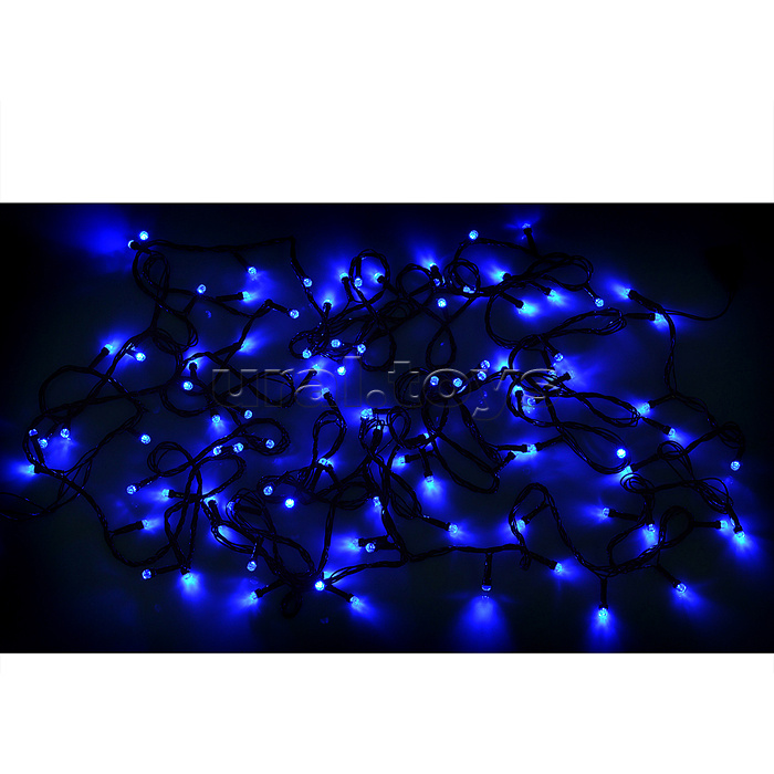 Электрогирлянда светодиодная 10м., 100 ламп, синий