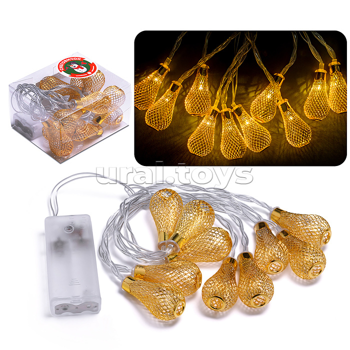 Электрогирлянда Стильные лампы, 2м, 10 ламп