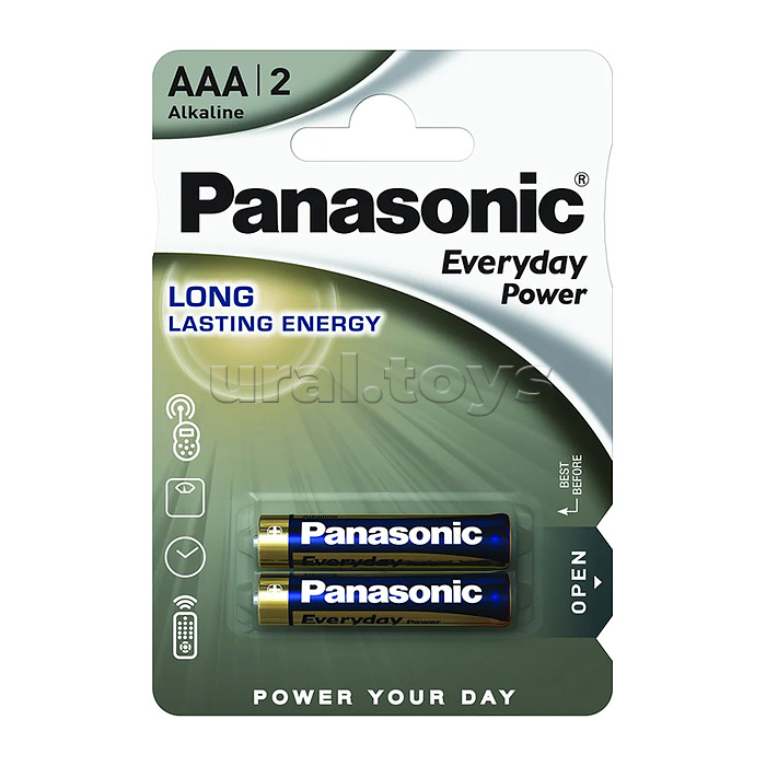 Батарейки алкалиновая Panasonic Everyday Power LR03EPS/2BP LR03 BL2