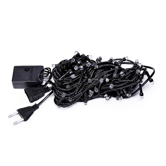 Электрогирлянда светодиодная 10м., 100 ламп, синий