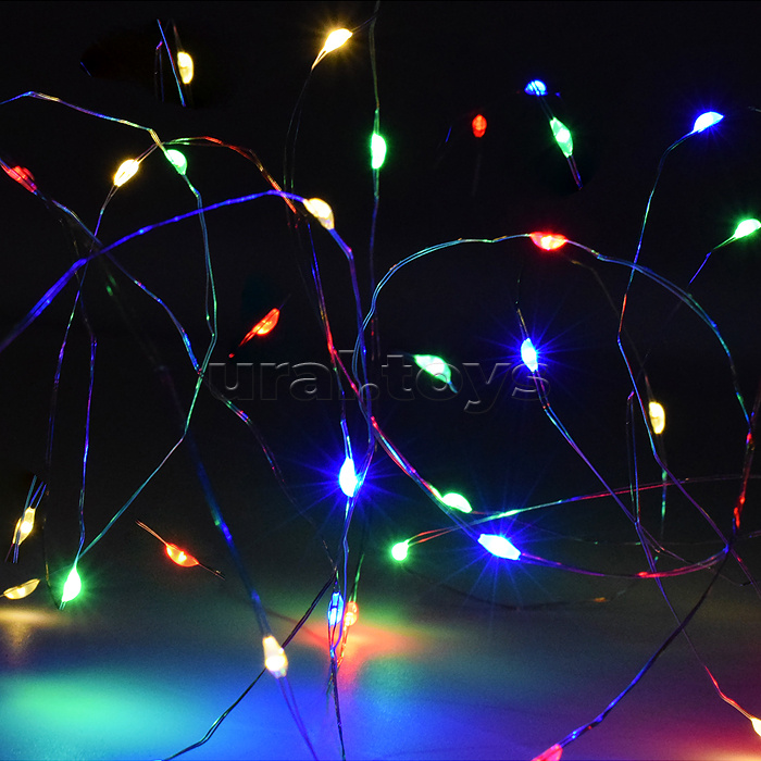 Электрогирлянда 5м, 50 ламп, цветная