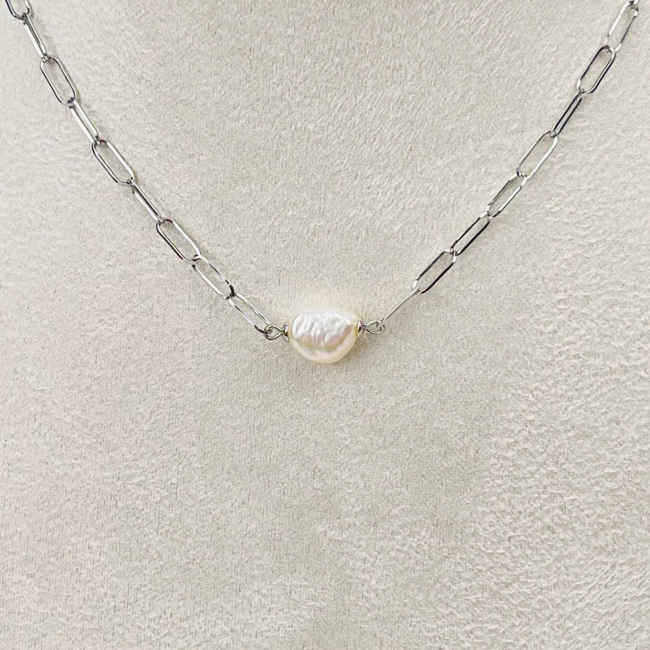 Радуга Самоцветов Кулон на цепочке из Жемчуга