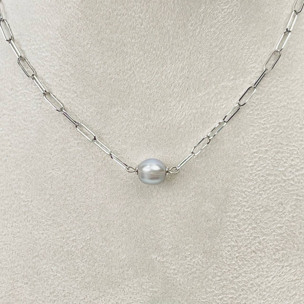 Радуга Самоцветов Кулон на цепочке из Жемчуга