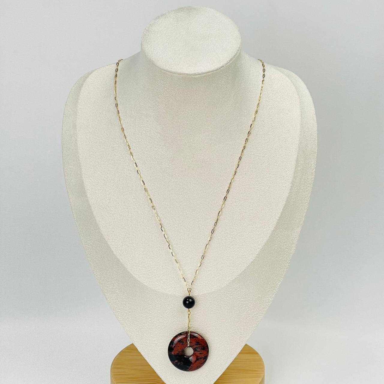 Радуга Самоцветов Кулон на цепочке из Обсидиана