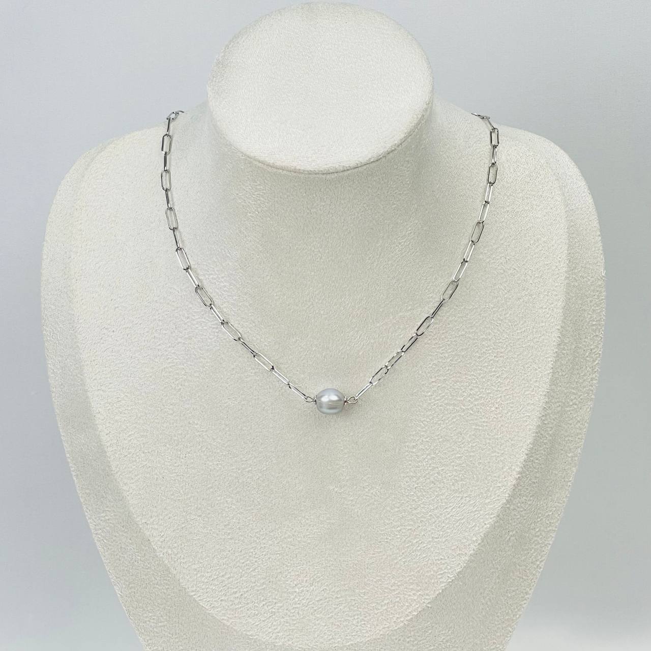 Радуга Самоцветов Кулон на цепочке из Жемчуга