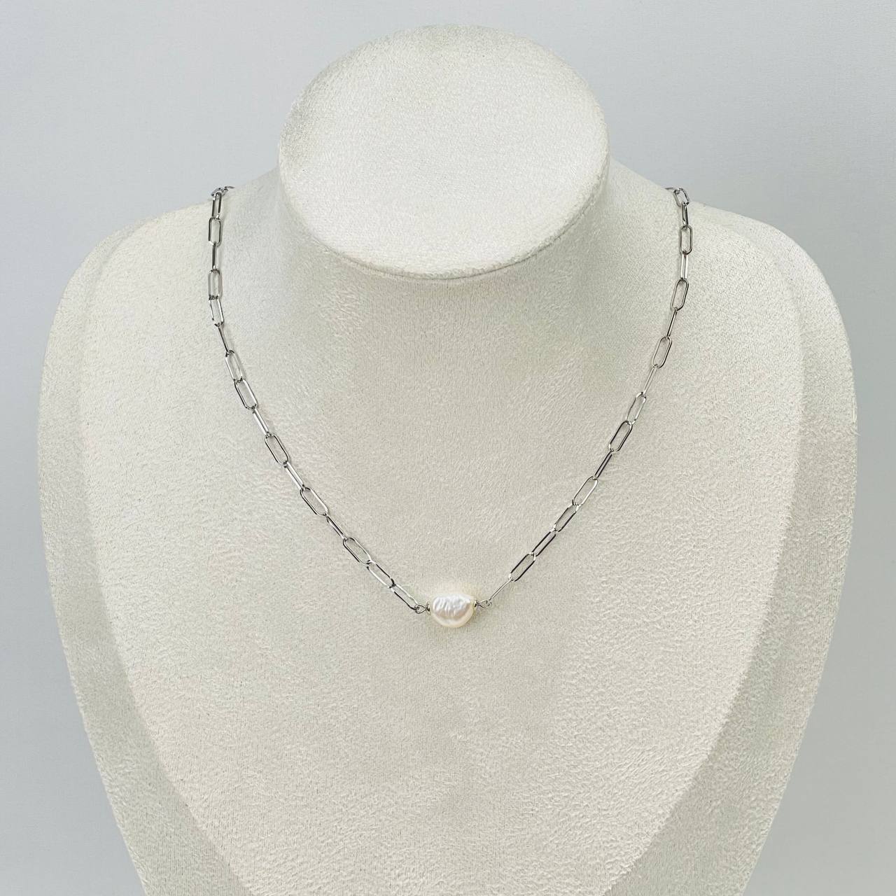 Радуга Самоцветов Кулон на цепочке из Жемчуга