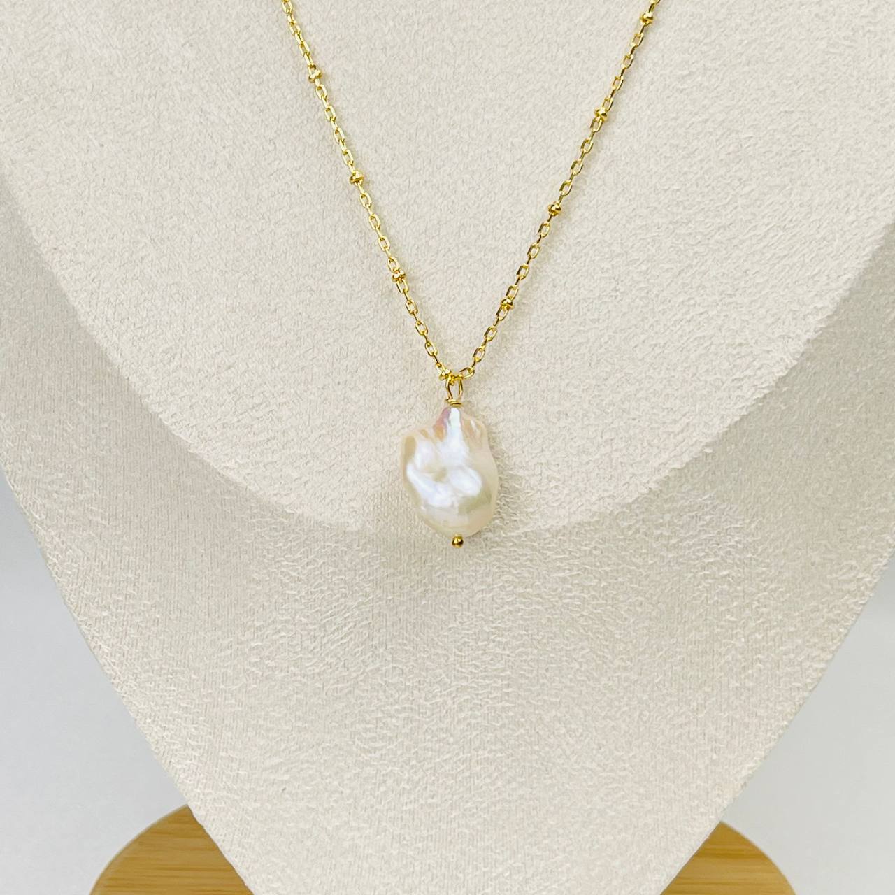 Радуга Самоцветов Кулон на цепочке с Жемчугом