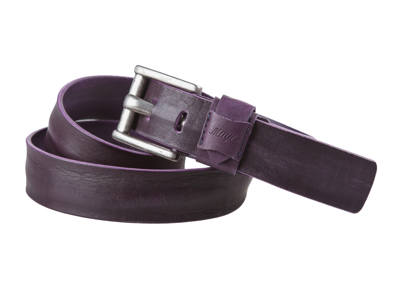 Кожаный фиолетовый женский джинсовый ремень B40-440