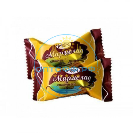 Рахат Мармелад Лимонный в шоколаде флоупак 1 кг (кор *5)