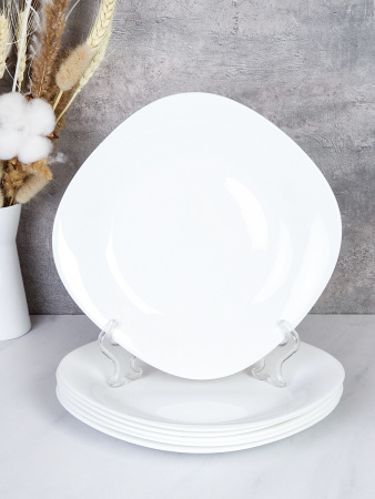 Набор квадратных тарелок 6 штук 240 мм / KWD95 (white) /уп 12/
