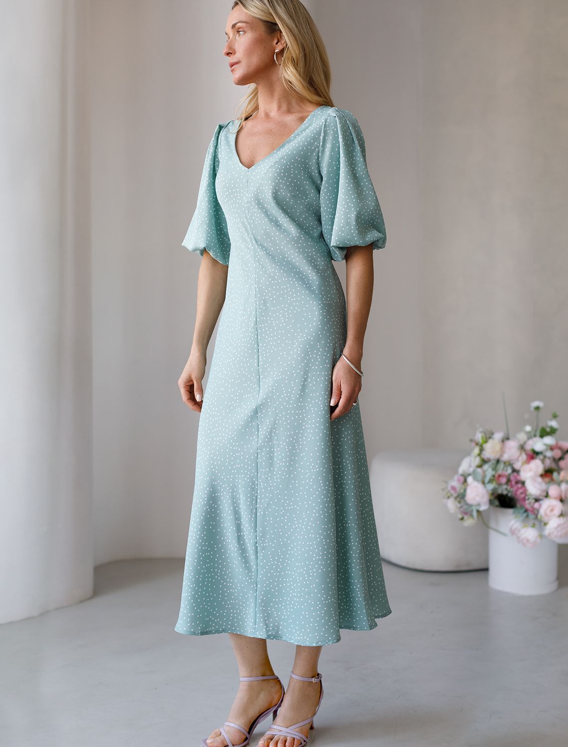 Платье женское голубой