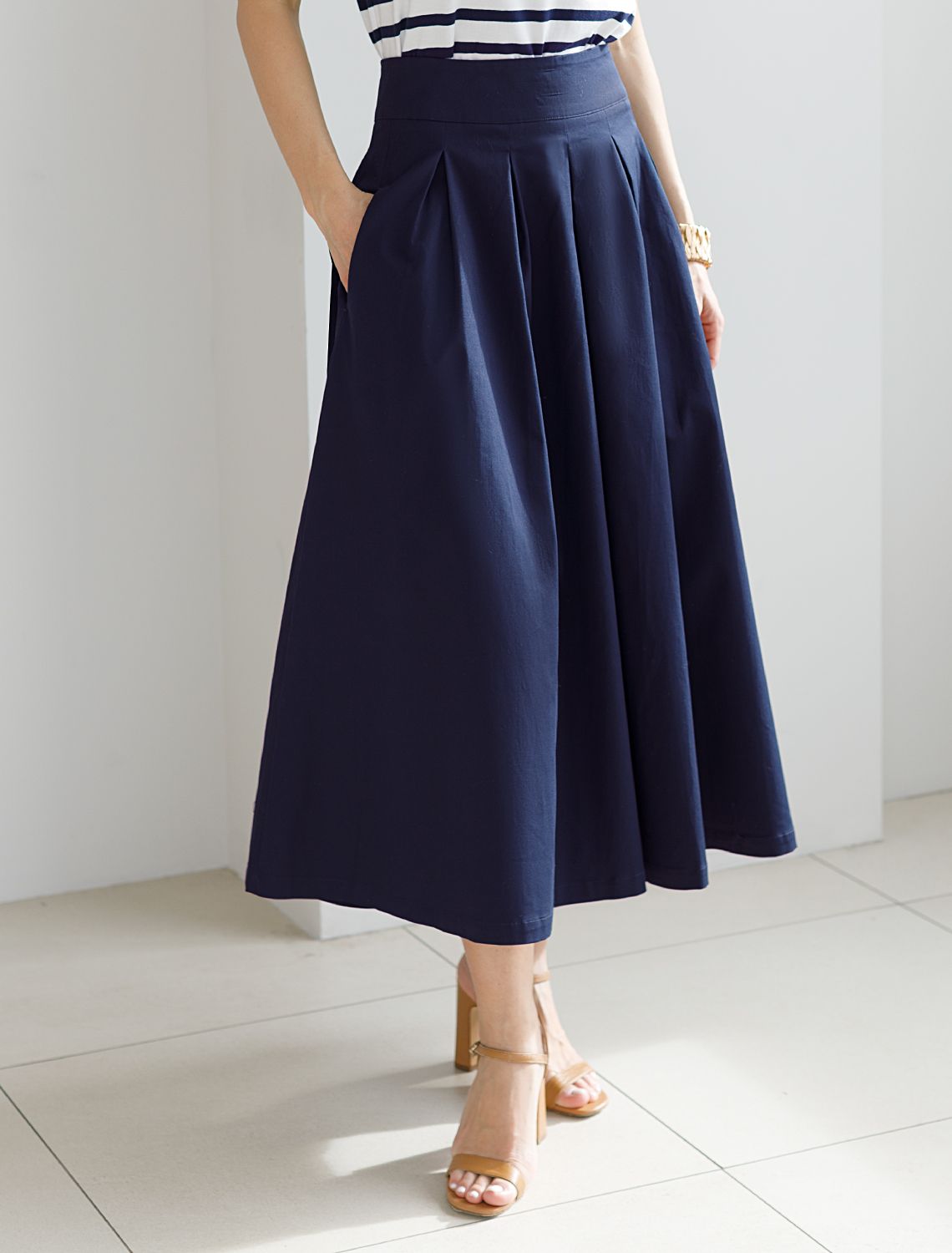 Юбка-миди свободного силуэта