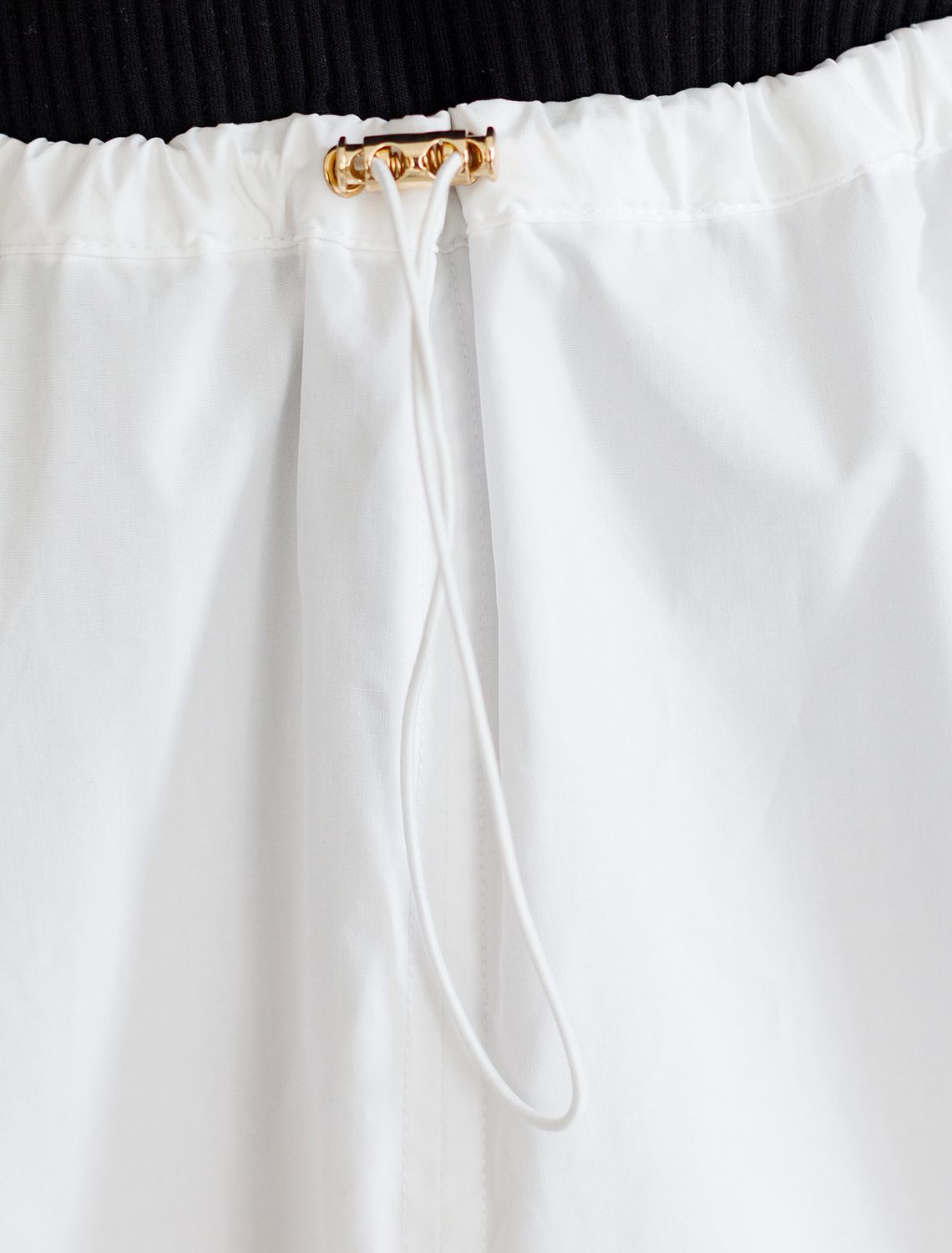 Юбка карго с кулисой внизу и резинкой на поясе из плотного поплина