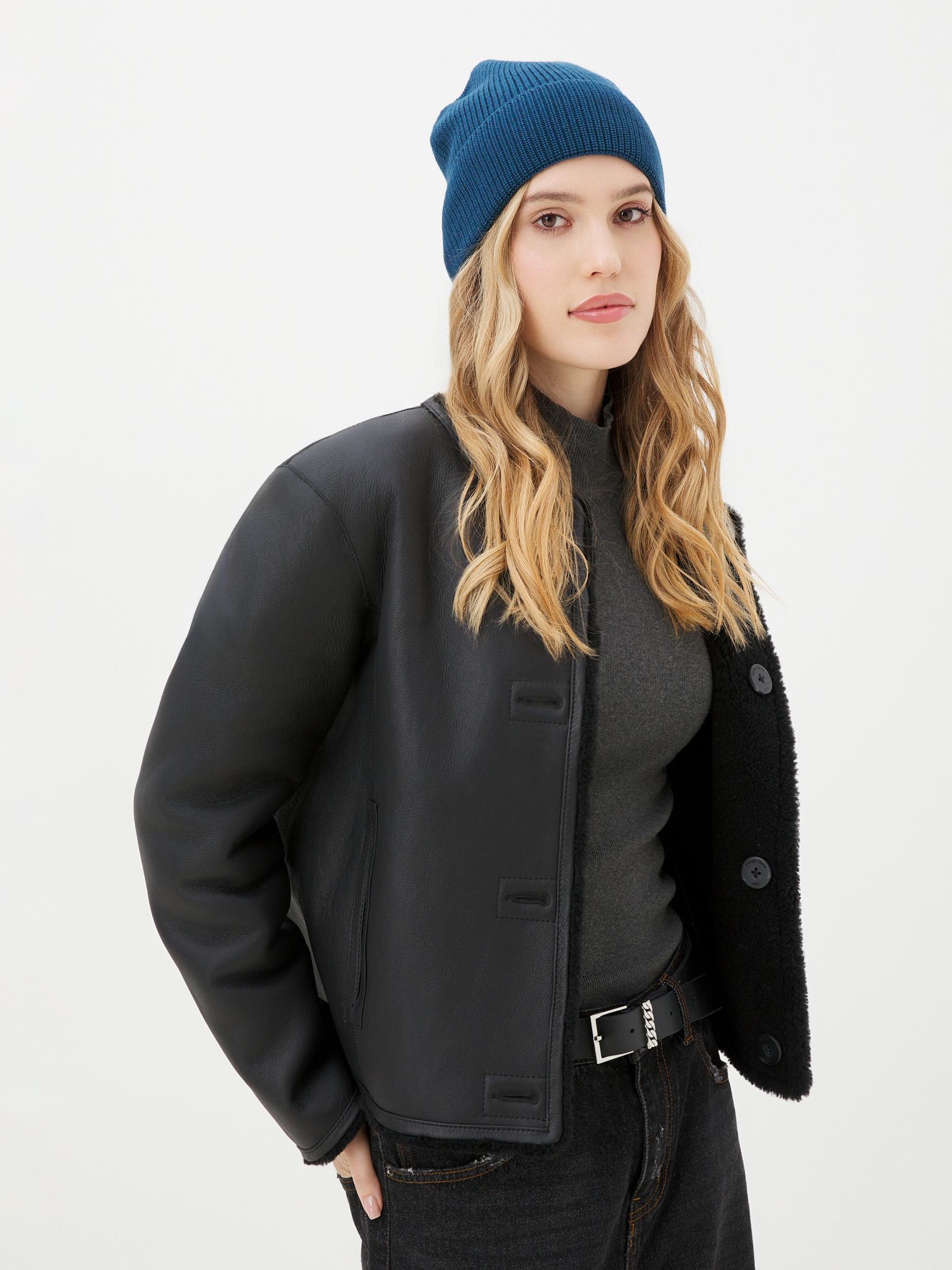 Женская шапка CALZETTI 4394787, зелено-синий