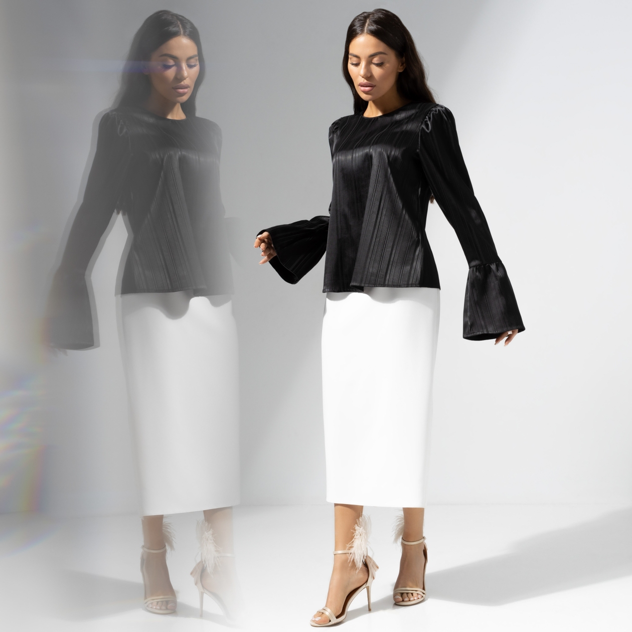 Ст.цена 1390р. Блуза с замком на спинке, Королева звезд