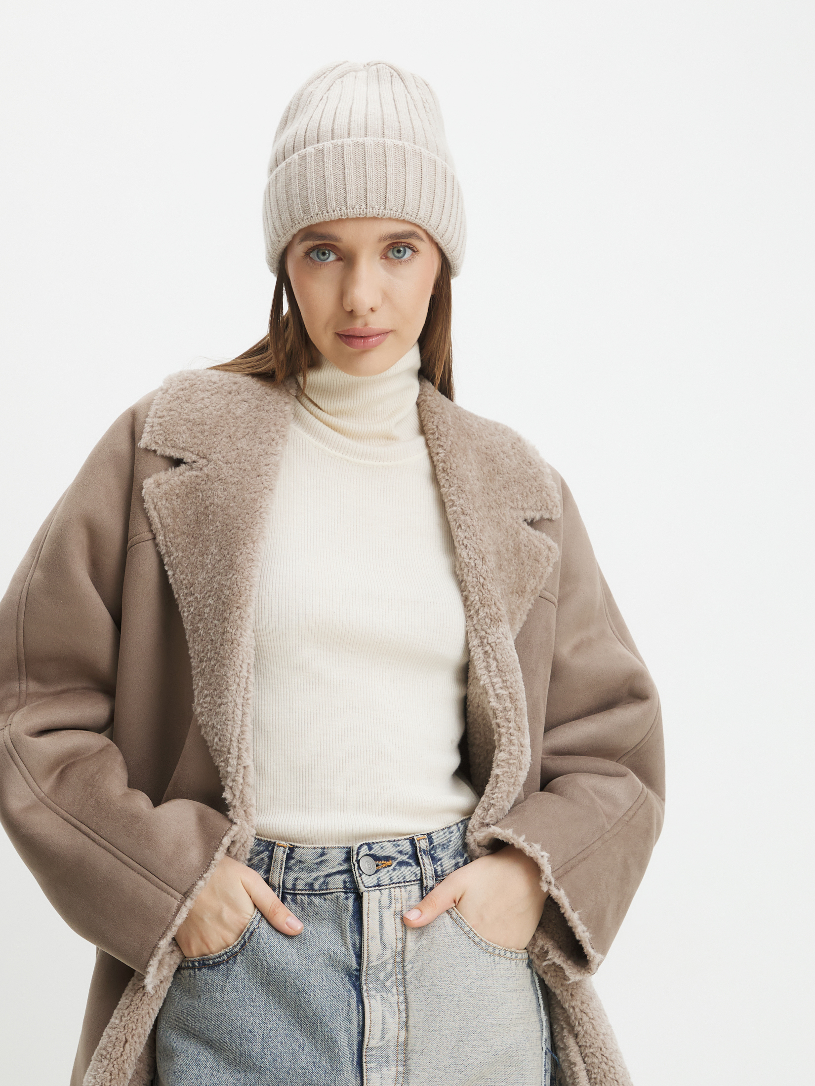 Женская шапка CALZETTI 4444499, серо-бежевый