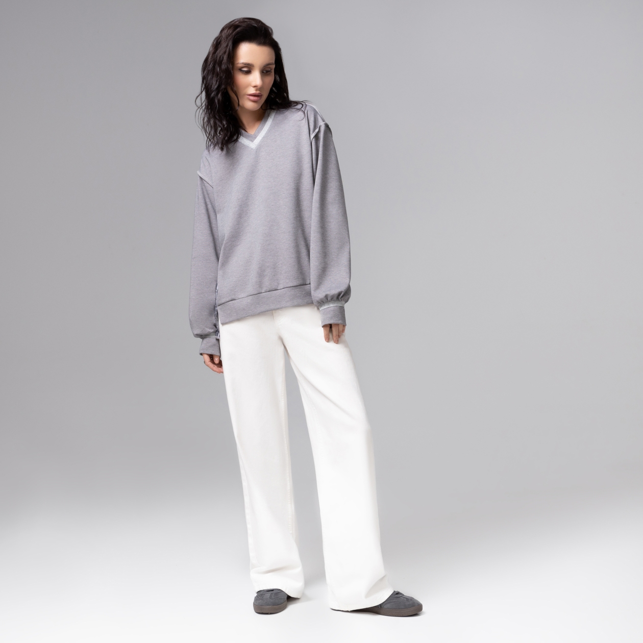 Свитшот со швами наружу, Успех в руках (серый)