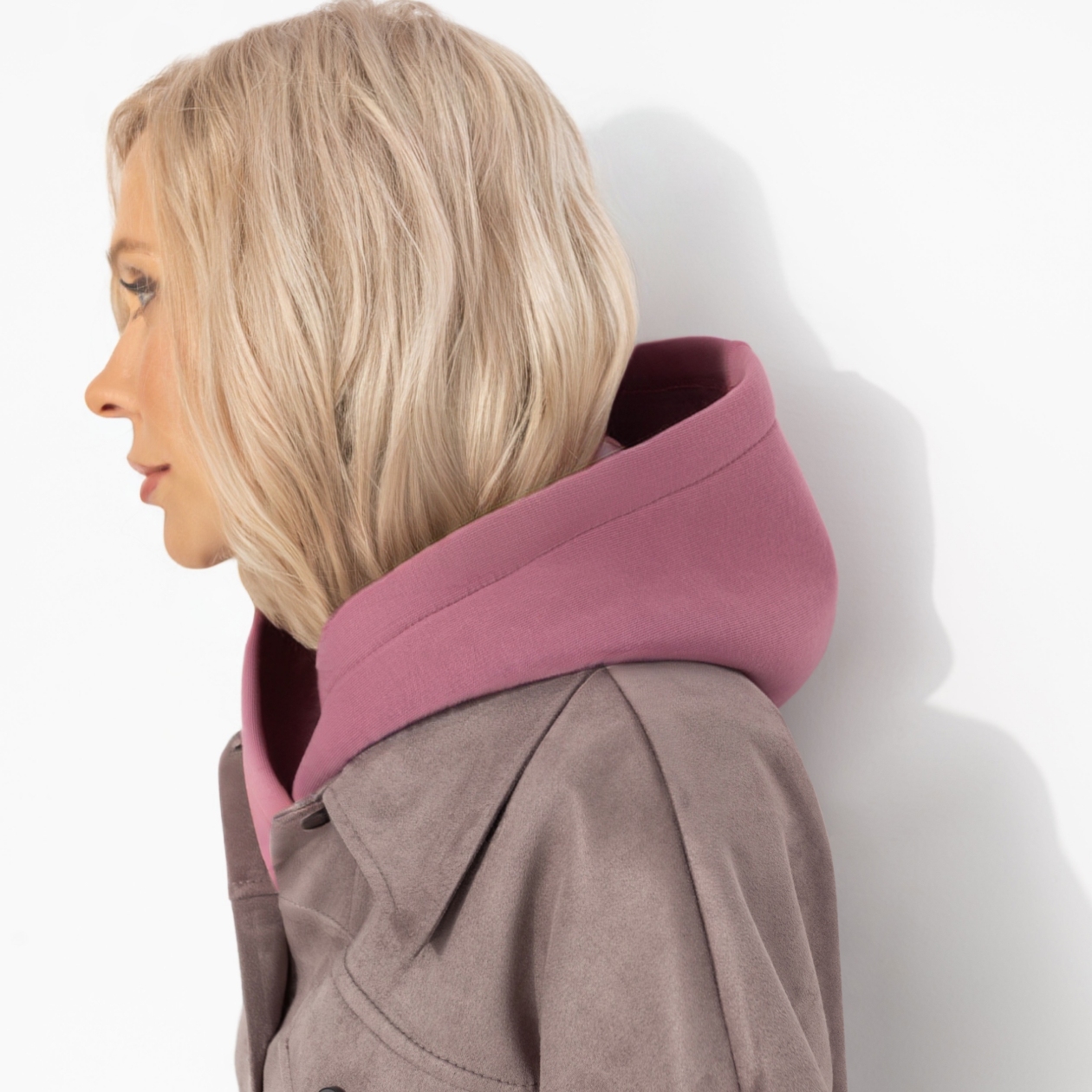 Капор-капюшон хлопковый, Слишком модно не бывает (розовый)