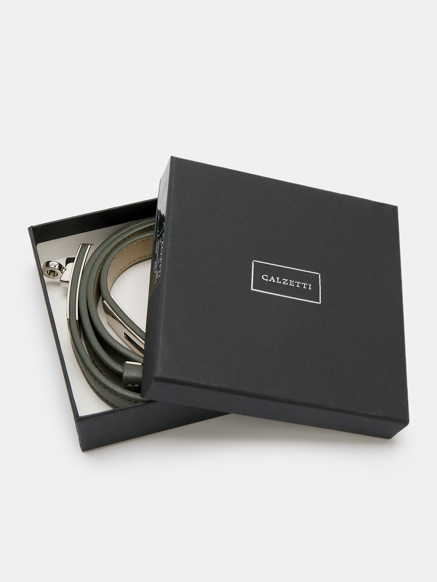 Женский ремень с регулировкой по талии CALZETTI 4041182, серо-зеленый