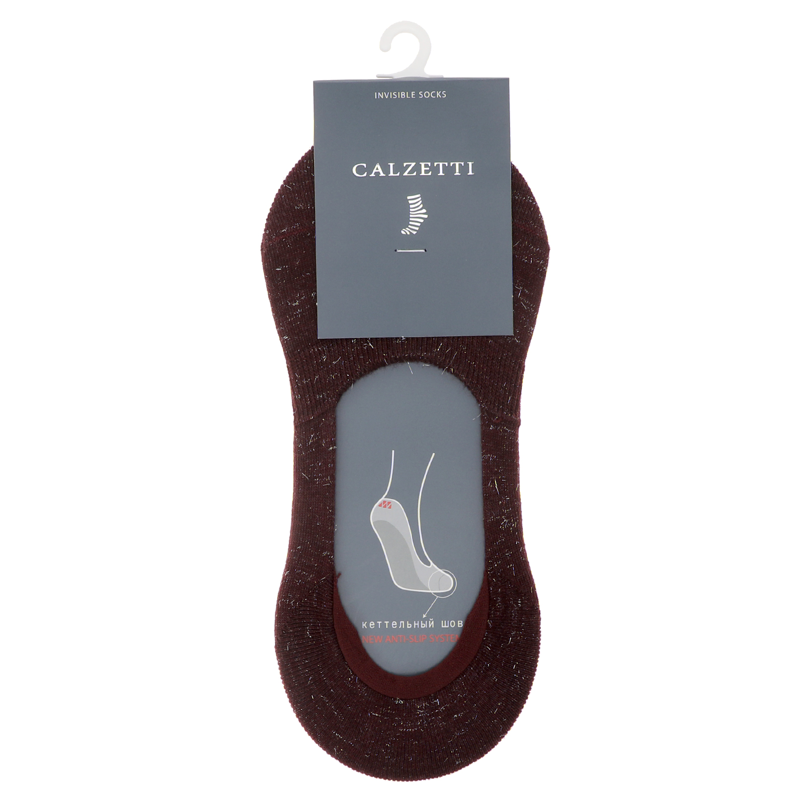 Женские подследники CALZETTI 2337171, бордовый