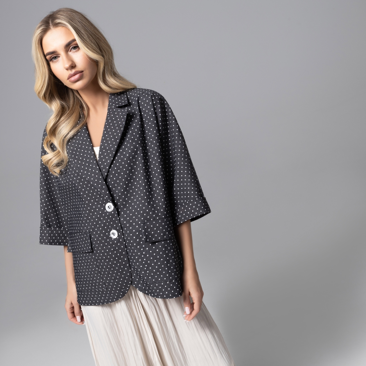 Ст.цена 2590р. Жакет оверсайз, Джинсовый стиль (черный)