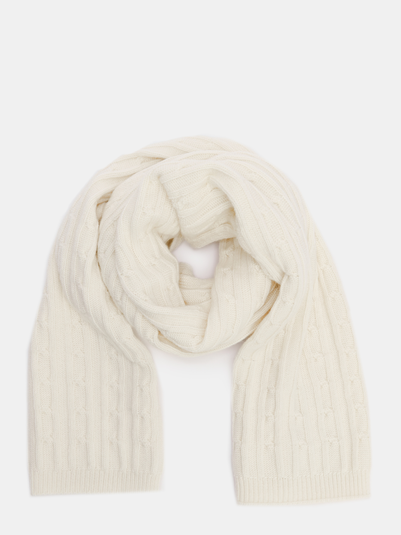 Женский шарф 194x38 см. CALZETTI 4444659, молочно-белый