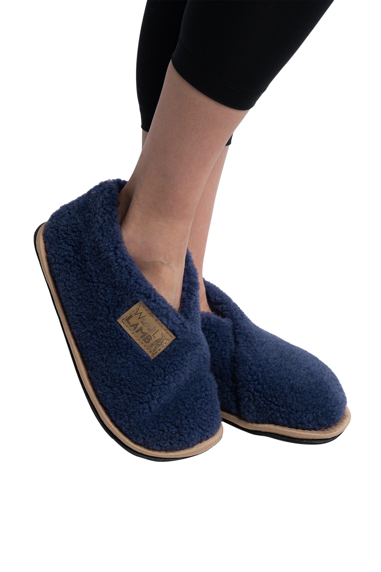 ТЕПЛУШИ  меховые цвет ИНДИГО (ВОЙЛОК)