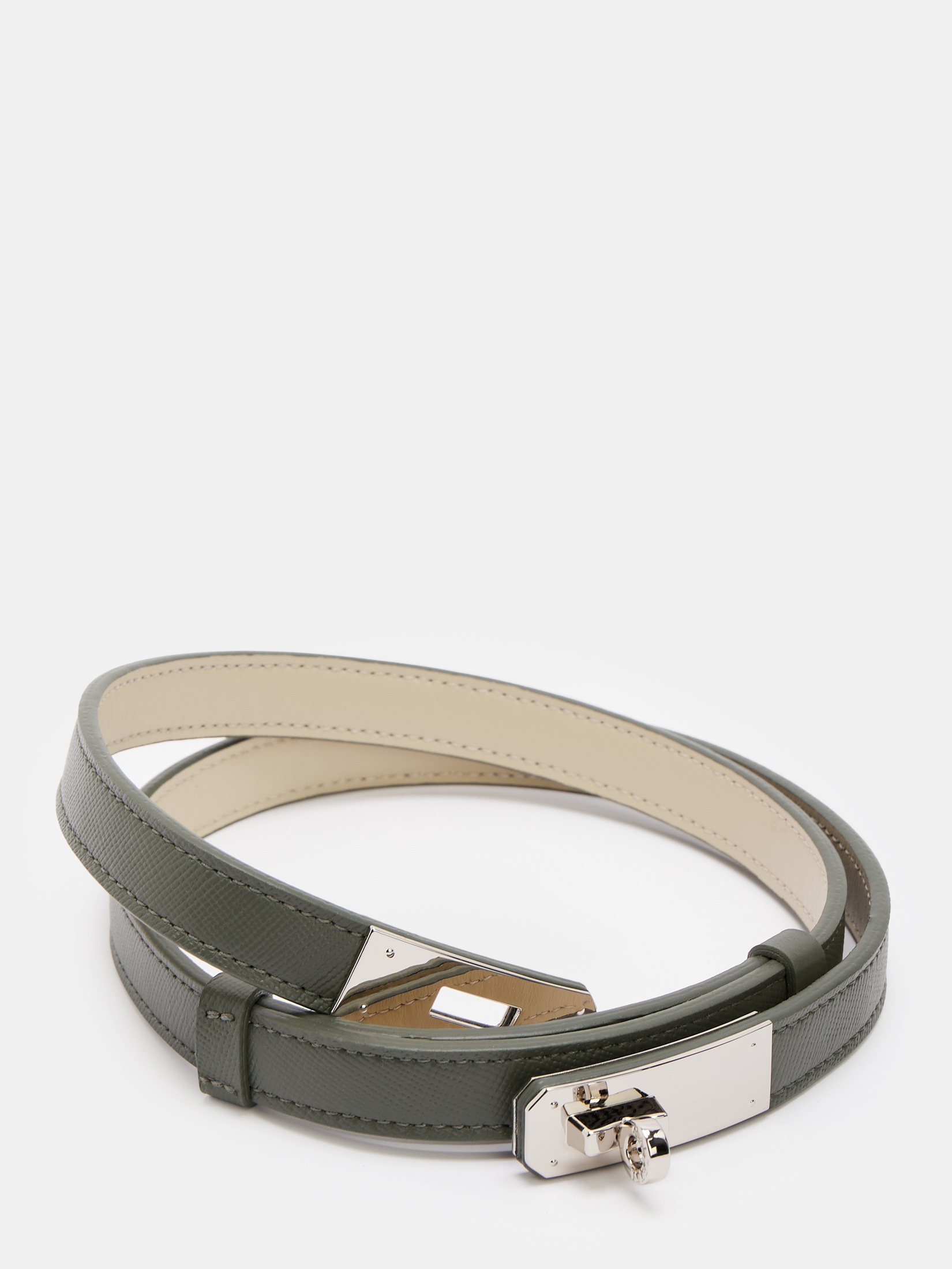 Женский ремень с регулировкой по талии CALZETTI 4041182, серо-зеленый