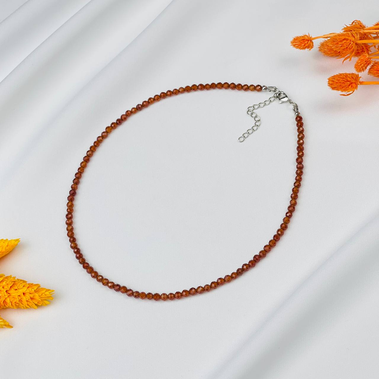 Радуга Самоцветов Чокер из Граната (Спессартин)