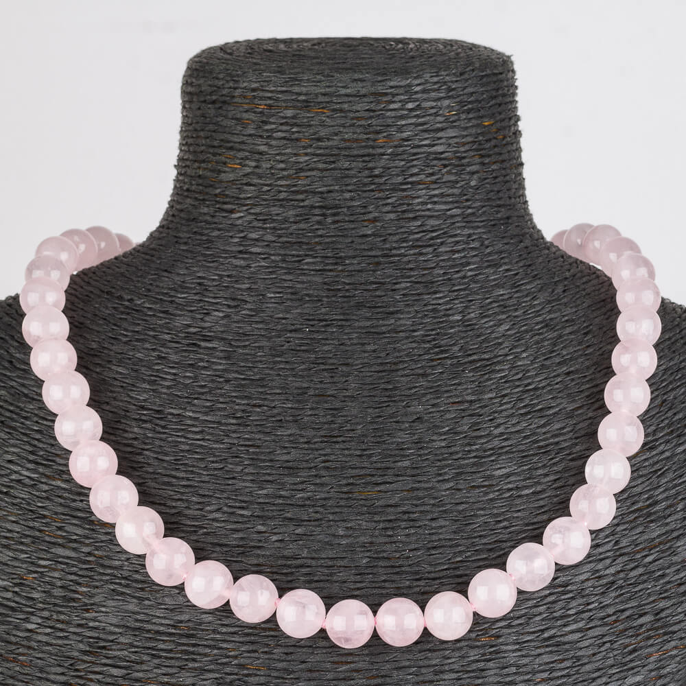 Радуга Самоцветов Бусы Розовый кварц тон.
