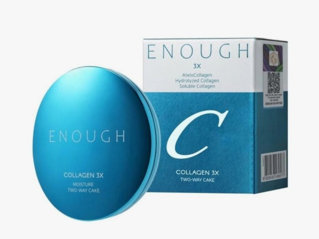 ENOUGH Collagen 3X Moisture Two-way Cake SPF28 PA++ #21N Увлажняющая пудра с коллагеном со сменным блоком 13+13г