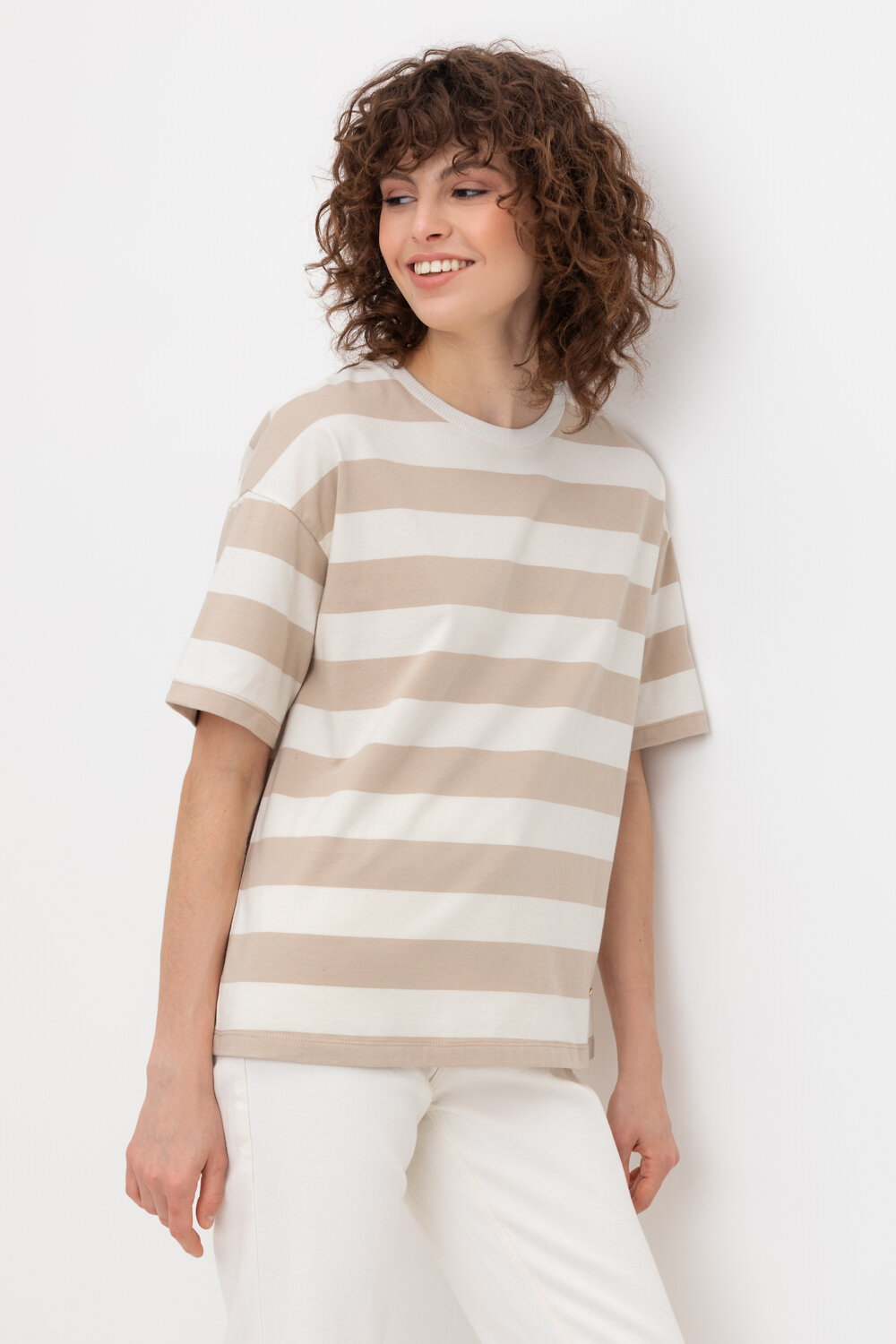 ст. цена1888руб.! VERY NEAT Фуфайка ЕВТ 3190темно-бежевый, полоска