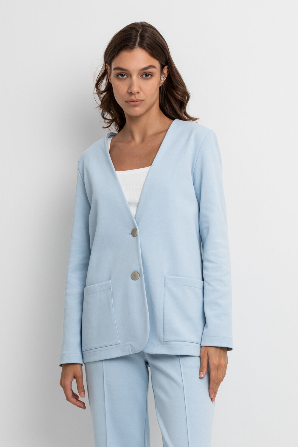 ст. цена3835руб.! VERY NEAT Жакет ЕВТ 3188пыльный голубой