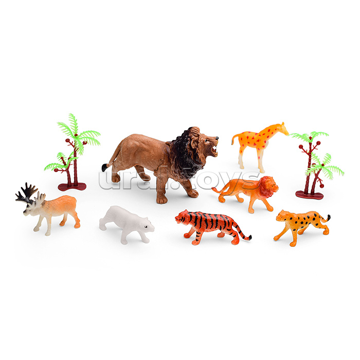 Набор из 10-ти диких животных в пакете