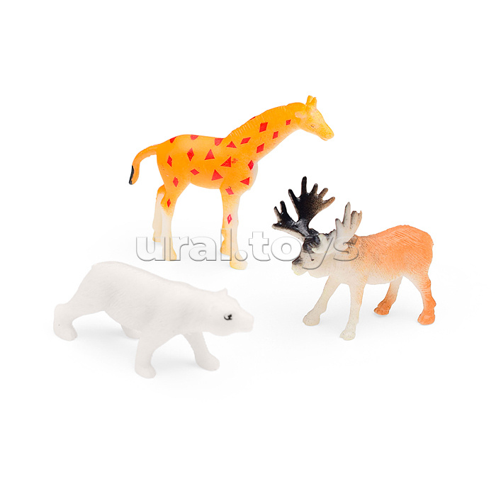 Набор из 10-ти диких животных в пакете