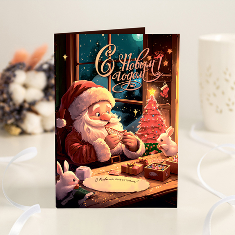 Открытка 4 шоколадки