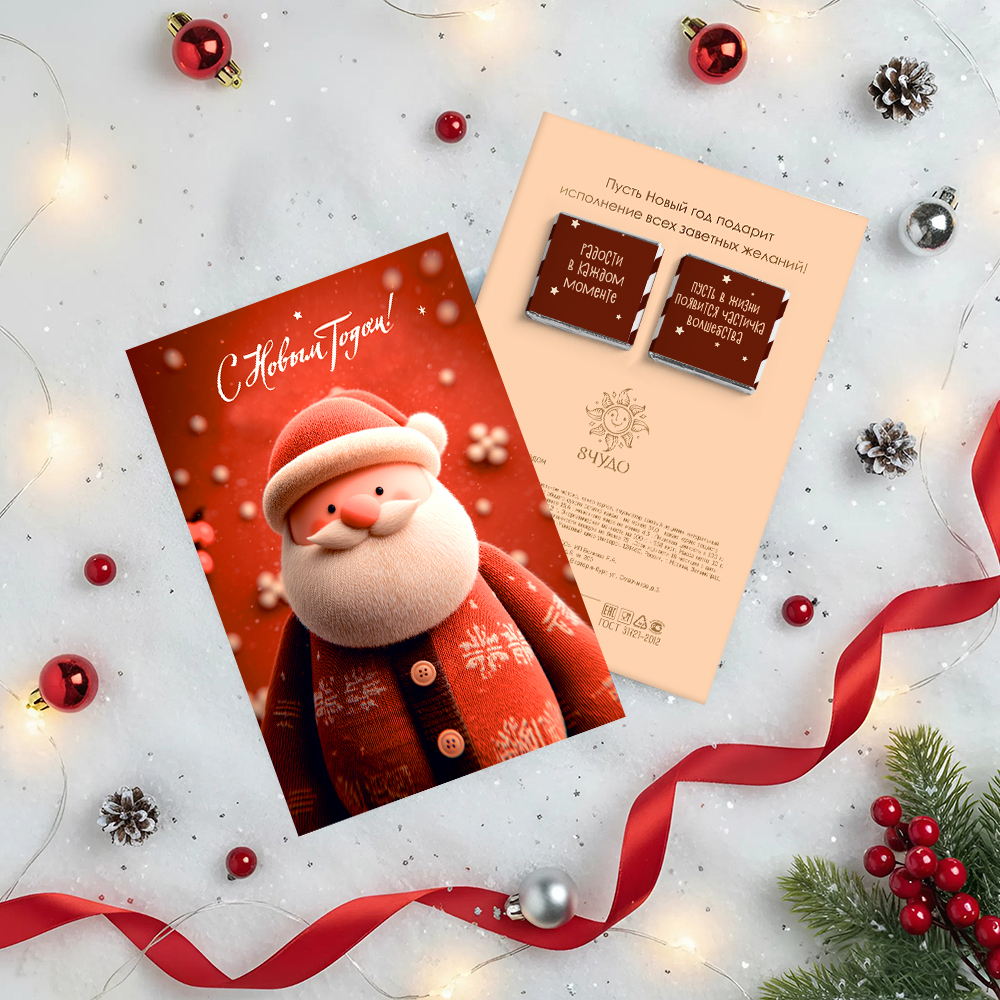 Открытка 2 шоколадки