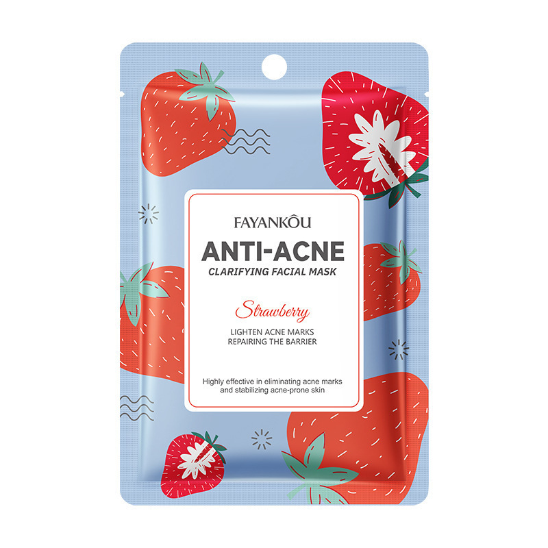 Тканевая маска для лица против акне с клубникой FAYANKOU Anti-Acne Clarifying Facial Mask, 25 гр