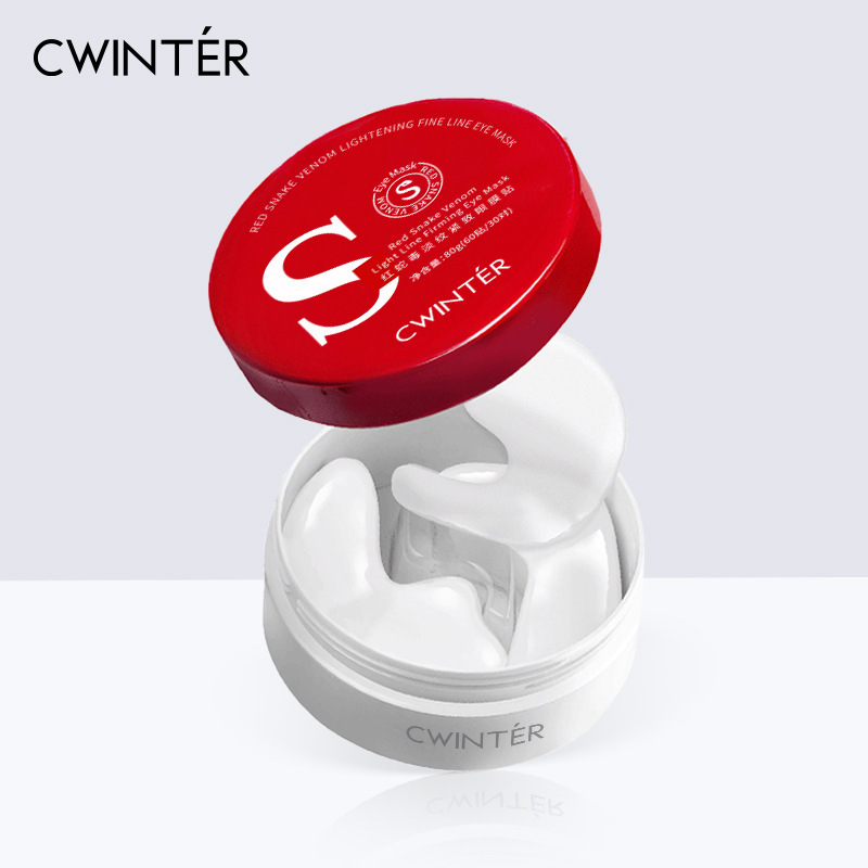 Гидрогелевые укрепляющие патчи для век со змеиным ядом против морщин и темных кругов CWINTER Red Snake Venom Light Line Firming Eye Mask, 60 шт