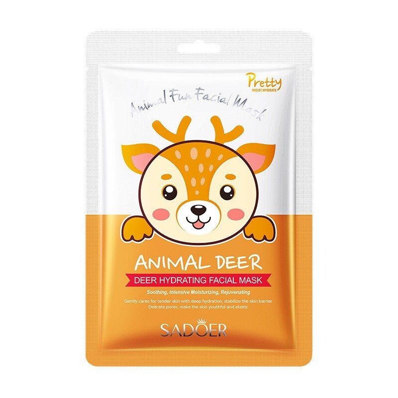 Тканевая маска увлажняющая с рисунком Олененок SADOER ANIMAL DEER Hydrating Facial mask, 25г