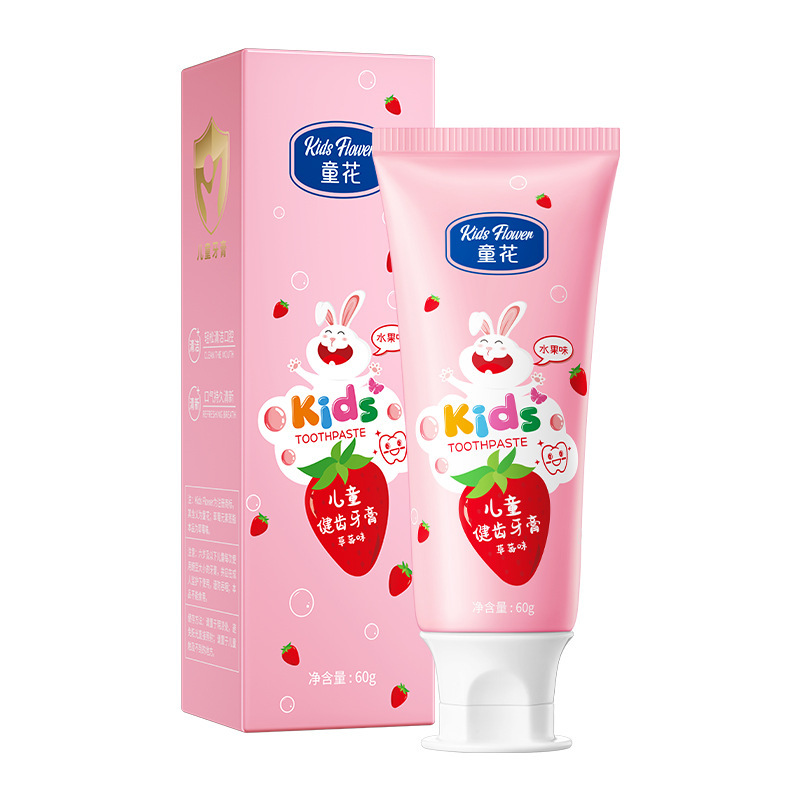 Детская зубная паста с клубничным вкусом Kids Flower, 60 гр