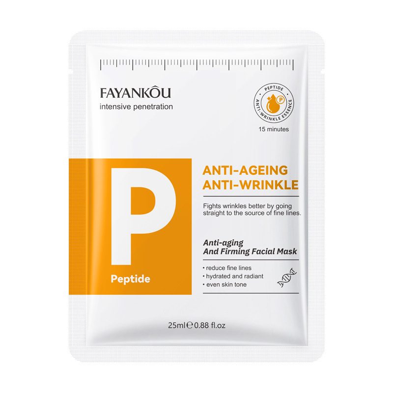 Тканевая маска с пептидами антивозрастная против морщин FAYANKOU Peptide Anti-Aging And Firming Facial Mask, 25 мл