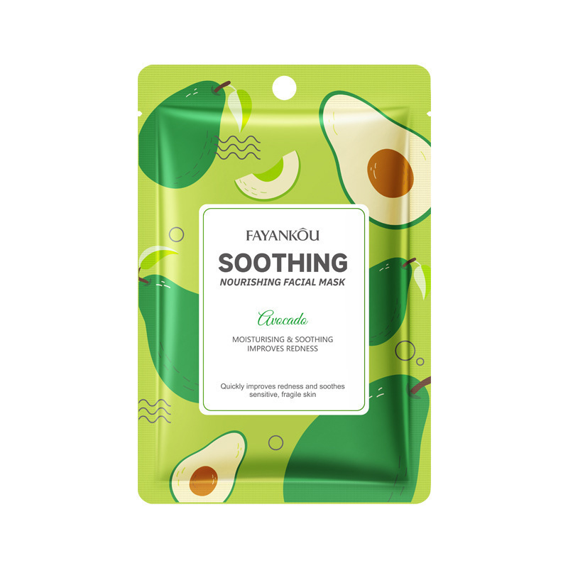 Тканевая маска для лица питающая и успокаивающая с авокадо FAYANKOU Soothing Nourishing Facial Mask, 25 гр