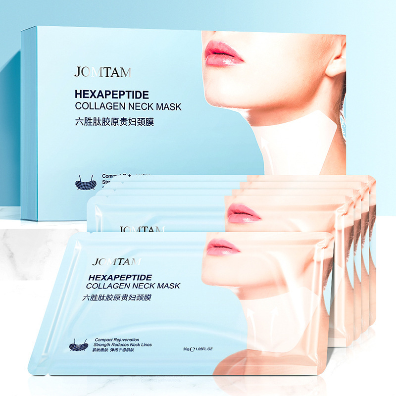 Антивозрастная коллагеновая маска с гексапептидами для шеи Jomtam HEXAPEPTIDE COLLAGEN NECK MASK