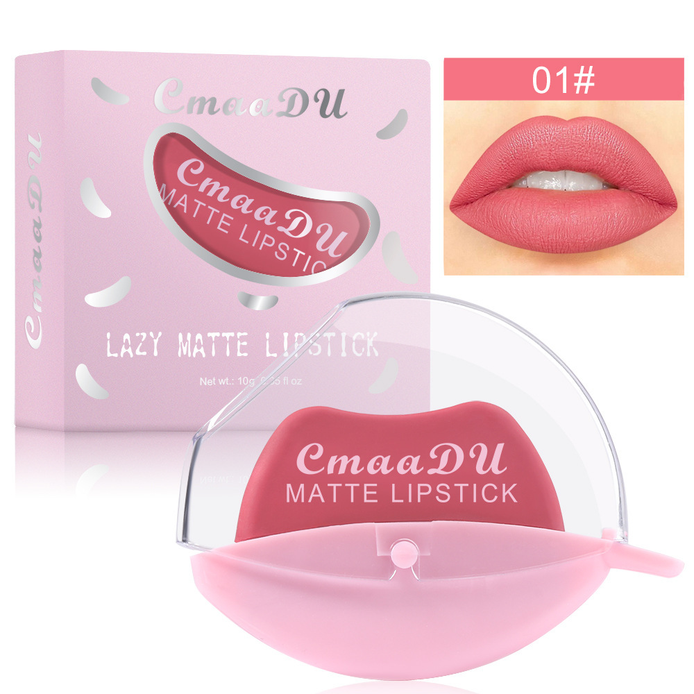Ленивая матовая помада CmaaDu Lazy Matte Lipstick 01