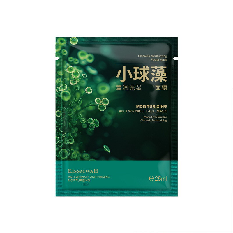 Укрепляющая тканевая маска с хлореллой KISSMWAH Chlorella Moisturizing Facial Mask, 25 мл