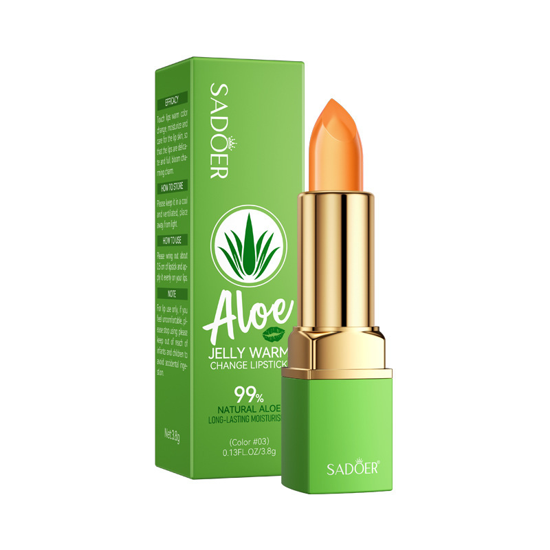Проявляющаяся губная помада с алоэ SADOER Aloe jelly lipstick 3,8г гр №03