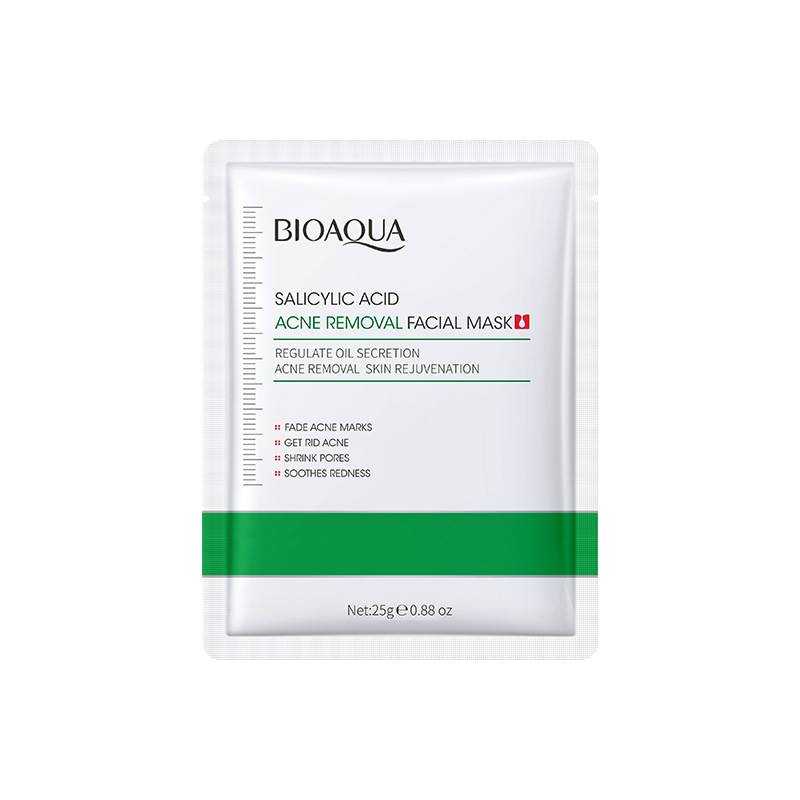 Тканевая маска для лица против акне с салициловой кислотой BIOAQUA Salicylic Acid Acne Removal Facial Mask, 25мл