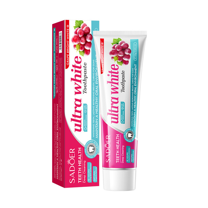 Ультраотбеливающая зубная паста с виноградом SADOER Grape bright white Toothpaste, 100 гр